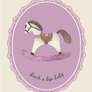 Purple Rocking Horse Greeting Card