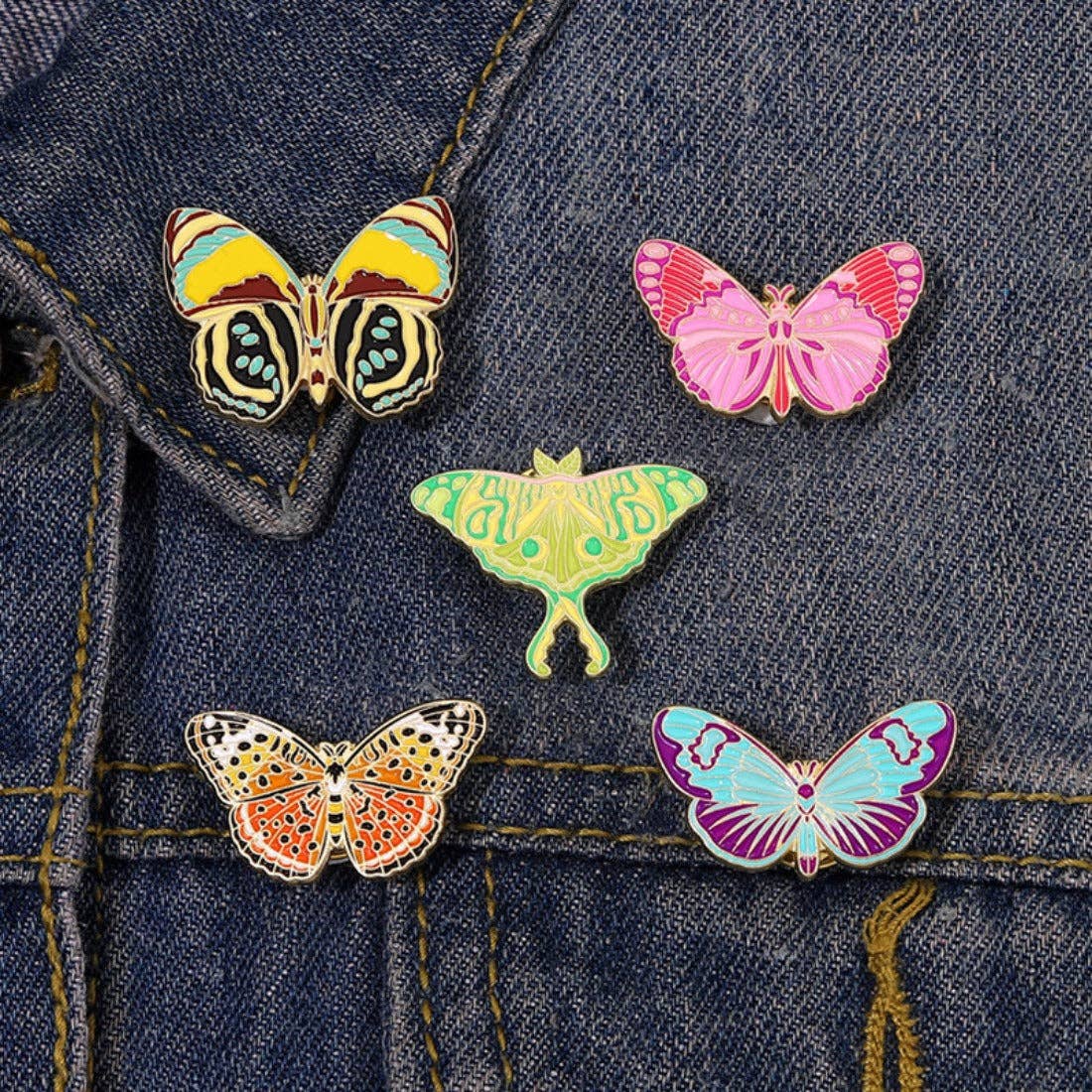 Vibrant Butterfly Enamel Pins