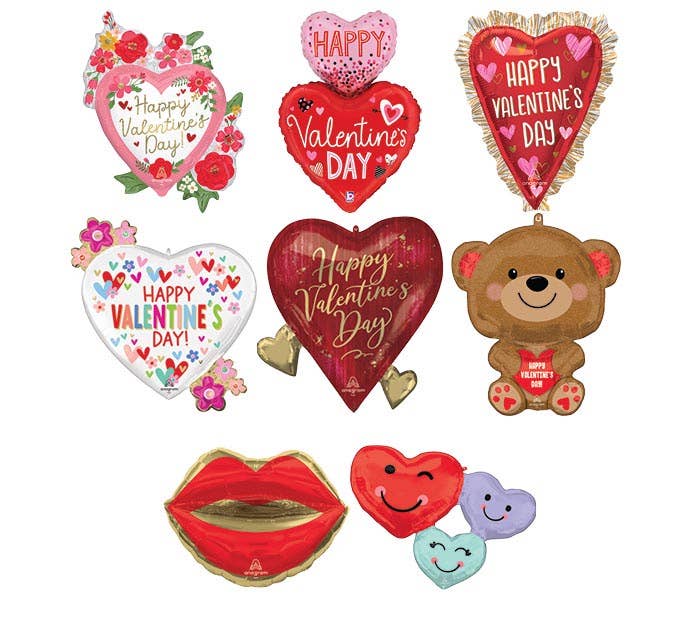 14" Mylar Balloon Air Filled Assortment - Valentines Day
