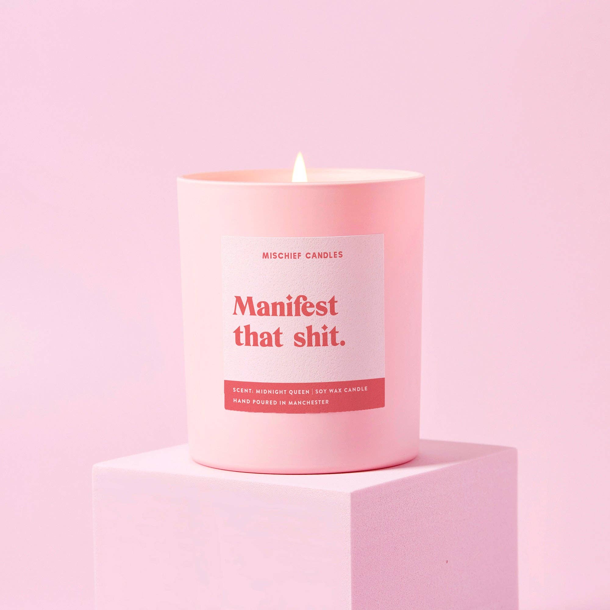 Manifesting Gift Funny Positivity Candle Manifest That Shit