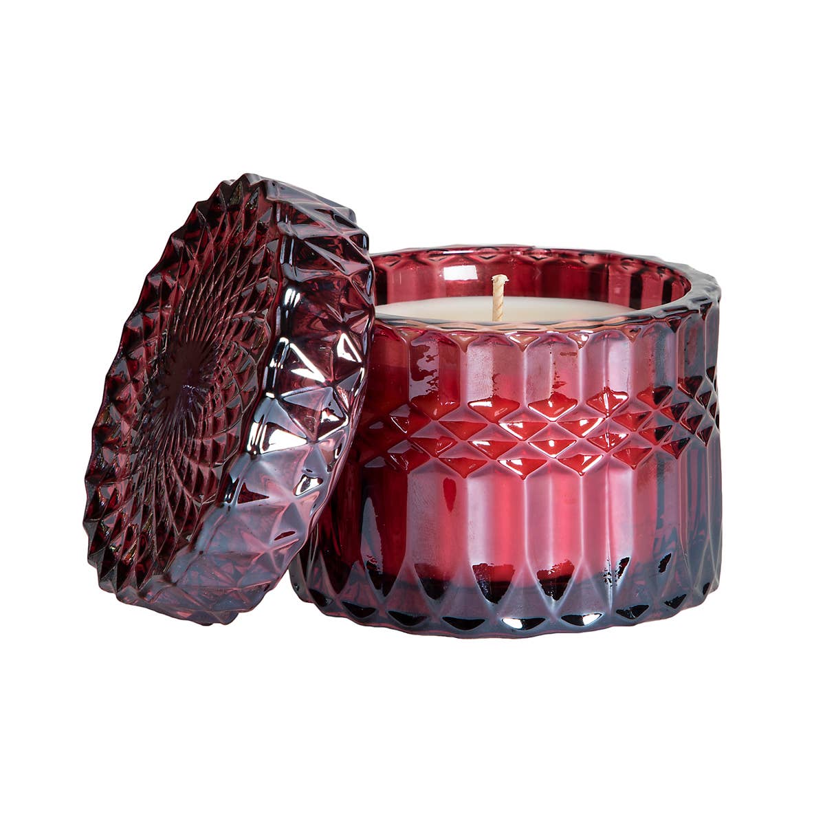 Holiday Spiced Toddy Shimmer Candle 8oz  (Cranberry red)