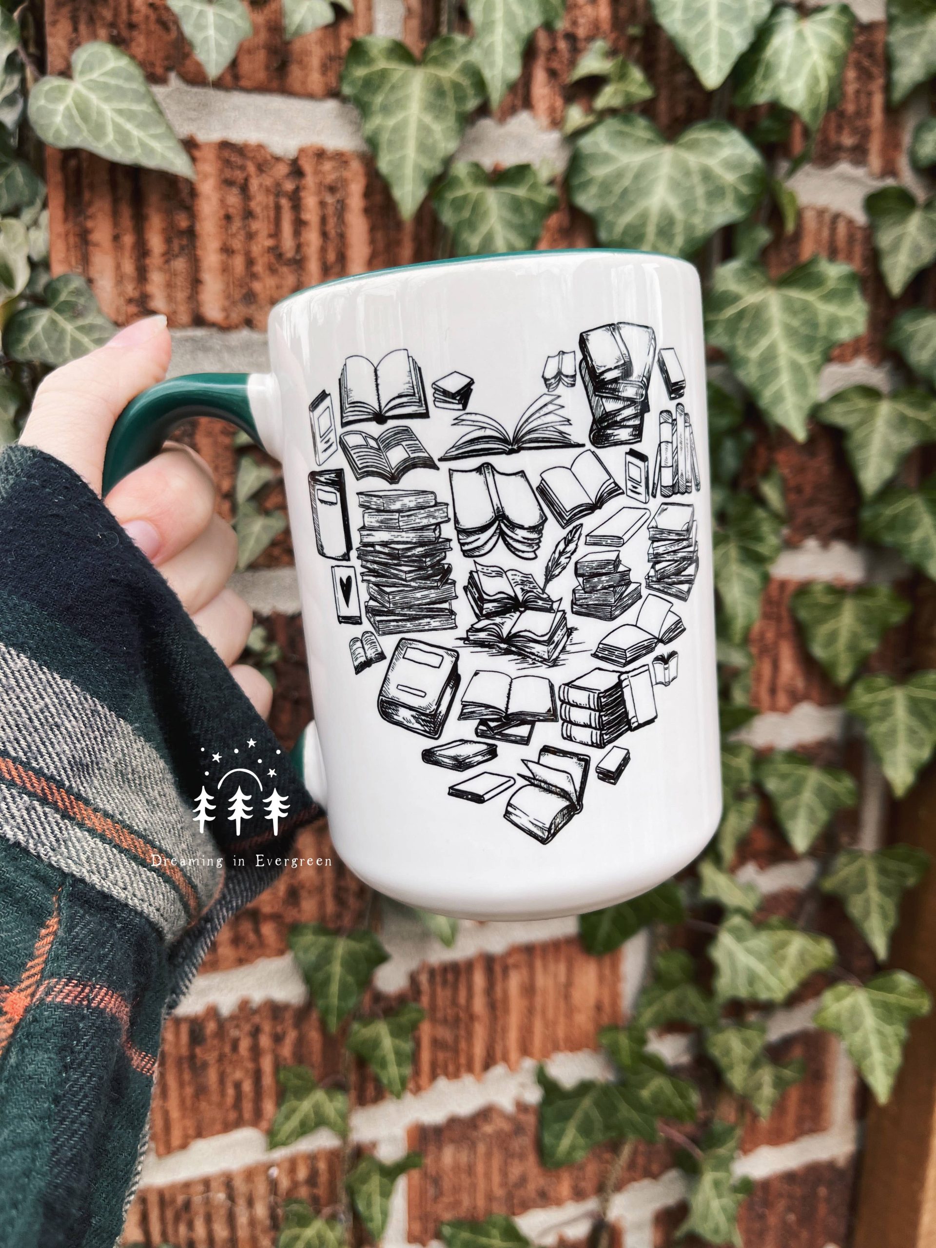 In Love With Reading | Book Heart Coffee Mug | Bookish