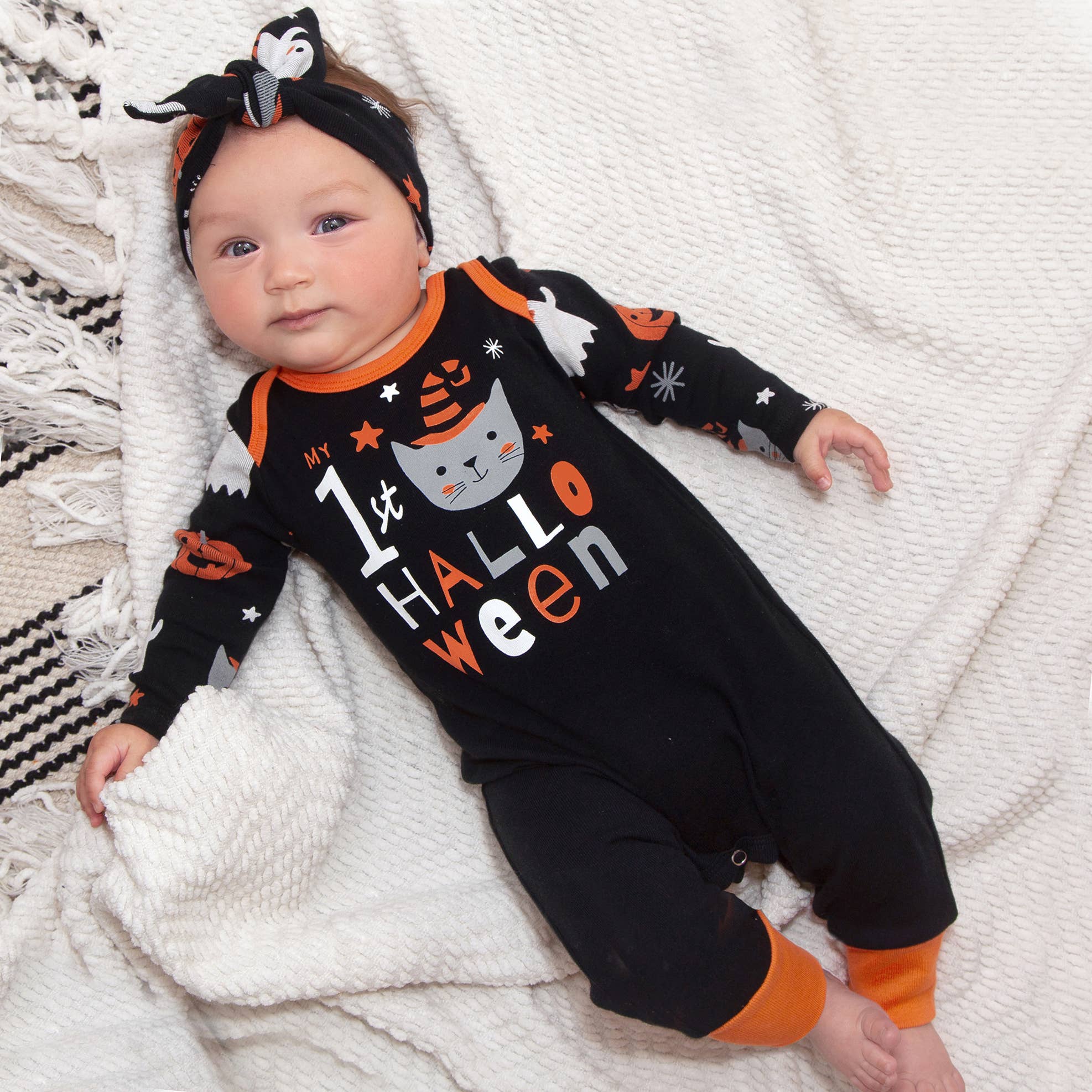 Baby's "My 1st Halloween" Cotton Romper