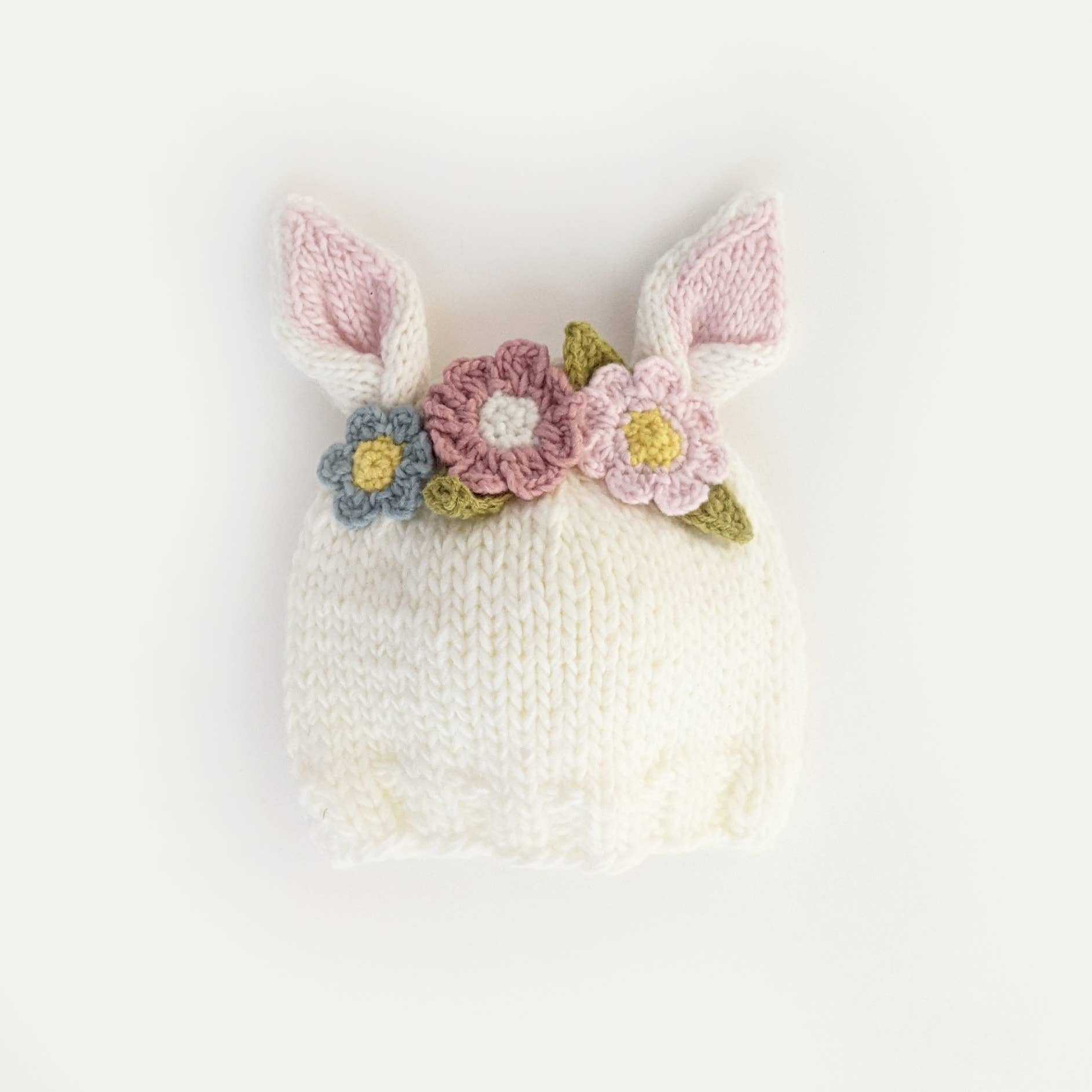 Flower Bunny Beanie White/Multi Baby & Kids