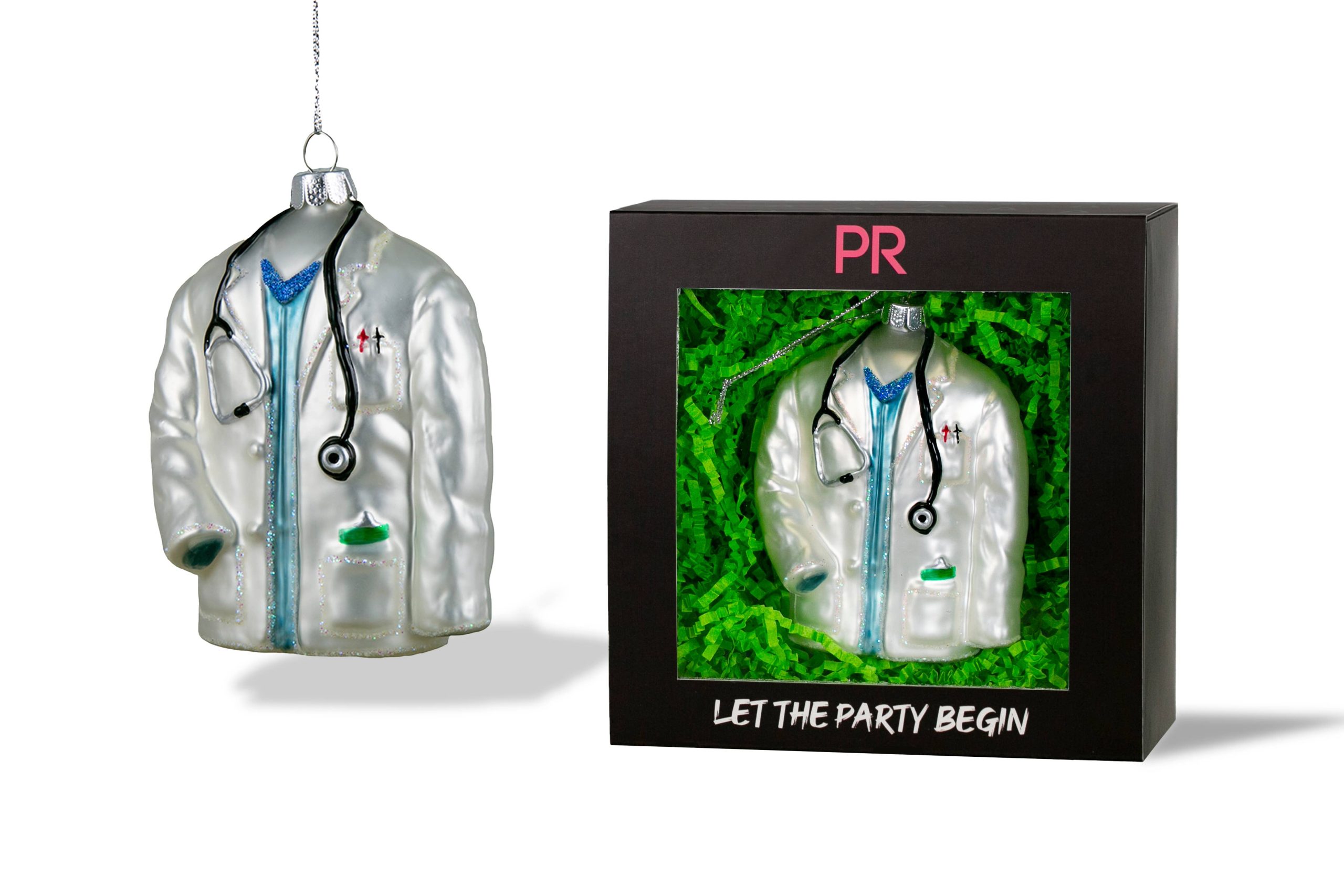 Party Rock | Doctors Coat Glass Ornament