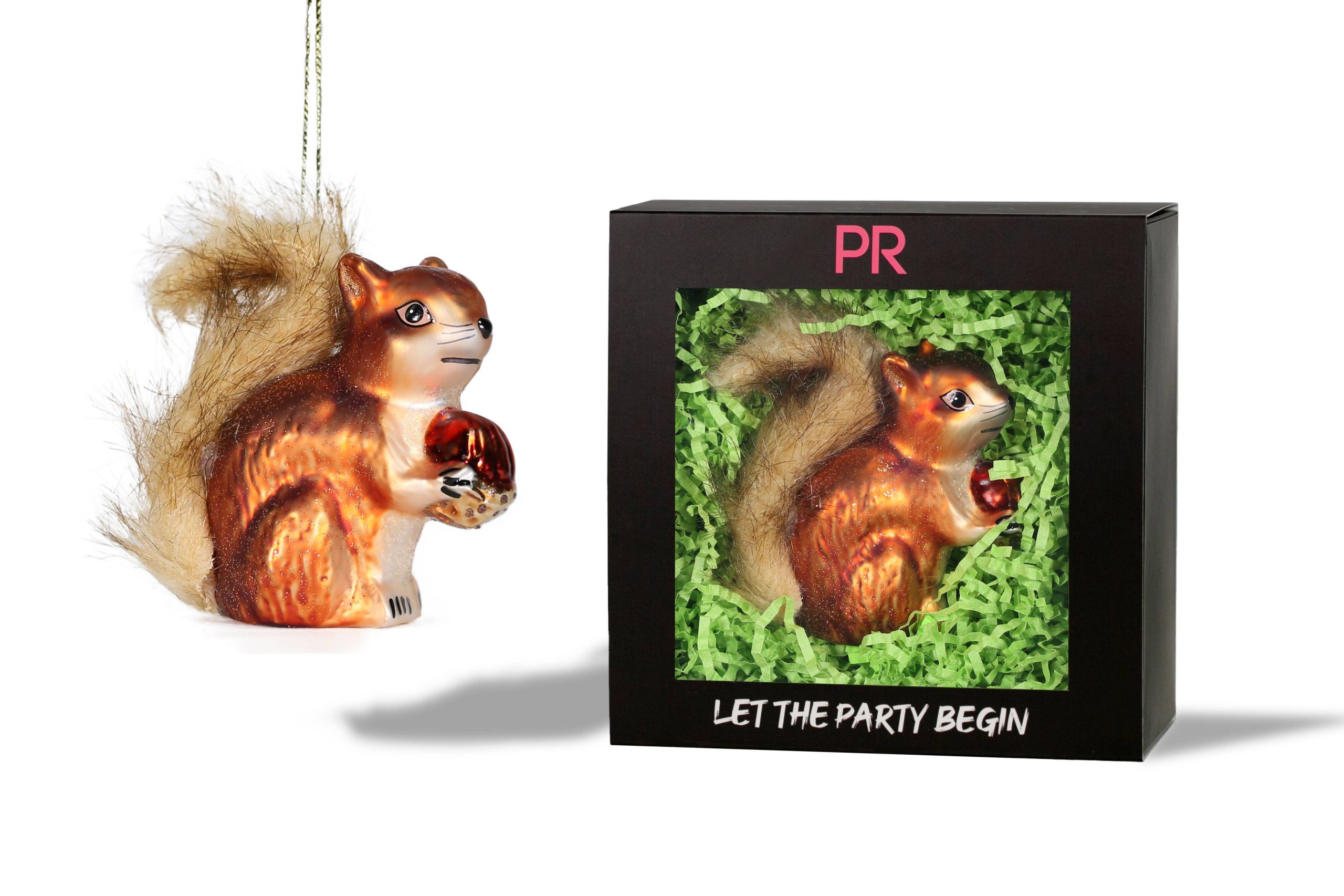 Party Rock | Squirrel Glass Ornament