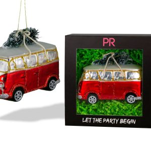 Party Rock | Van with Christmas Tree Glass Ornament