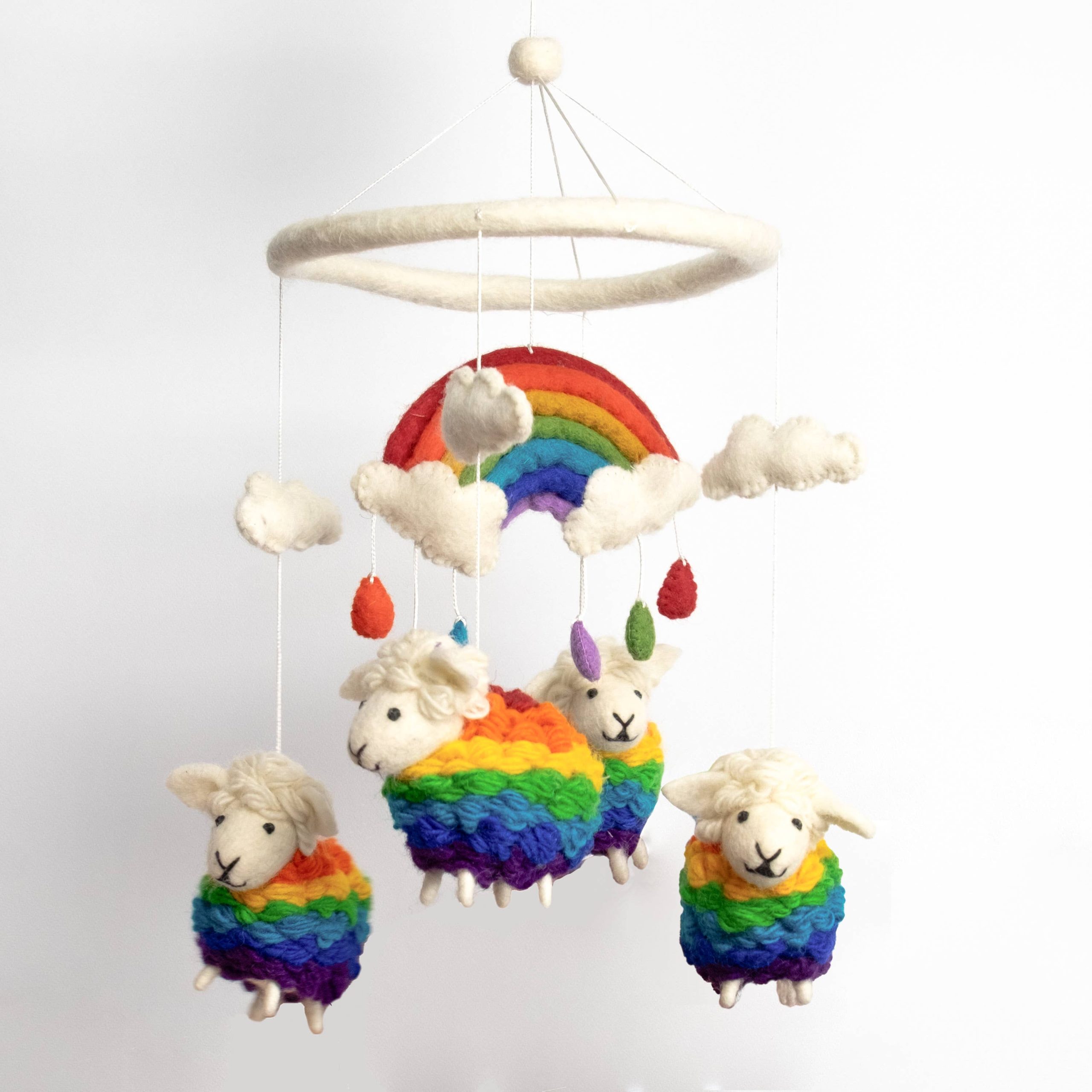 Baby Mobile - Rainbow Sheep - Nursery Decor - NEW!