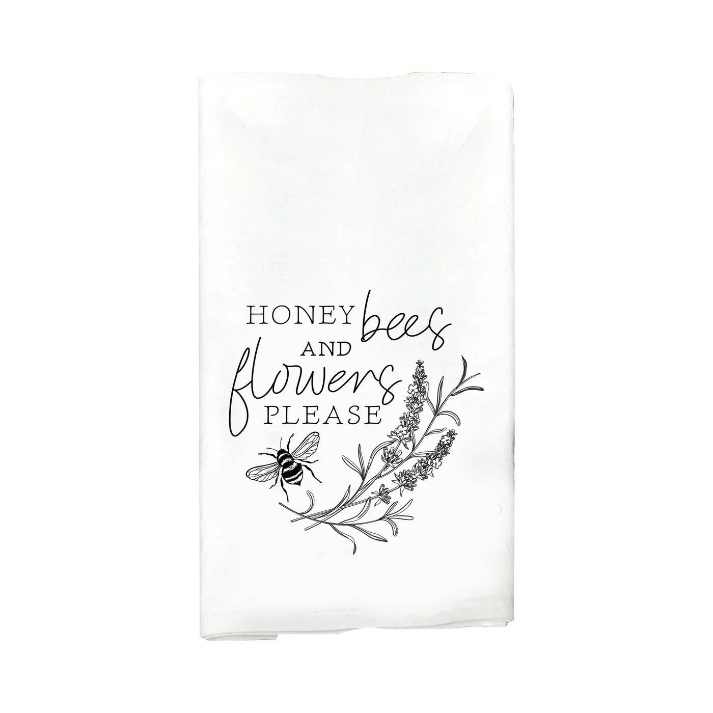 Honey Bees And Flowers Please Towel