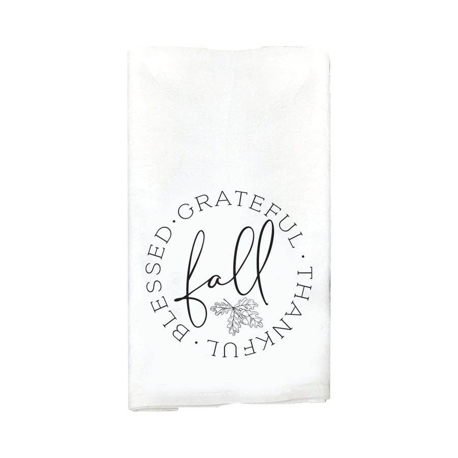 Thankful Grateful Blessed Fall Towel
