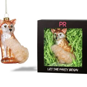 Party Rock | Fox Glass Ornament