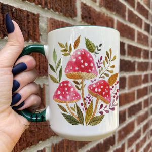Mystic Mushroom Coffee Mug | Cottagecore Coffee Cup