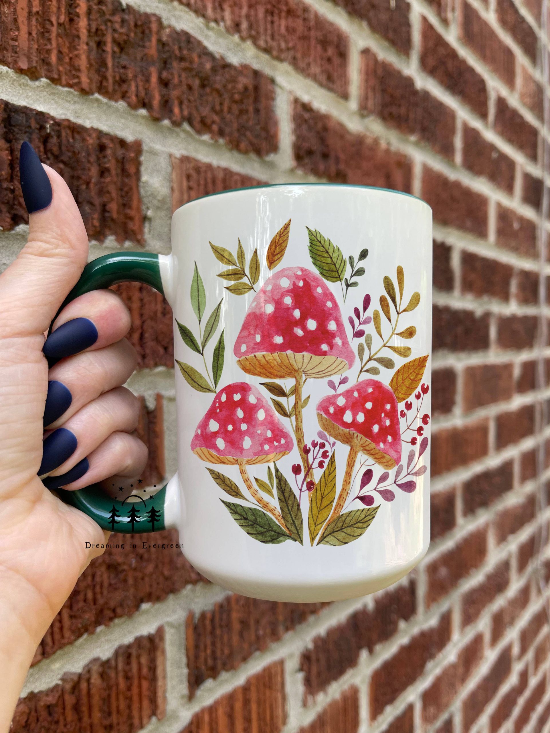 Mystic Mushroom Coffee Mug | Cottagecore Coffee Cup