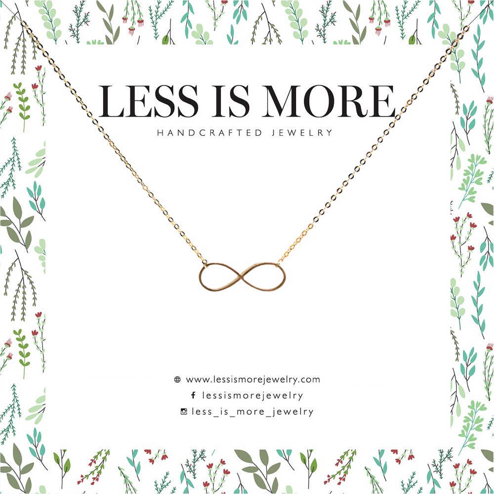 Hammered Gold Infinity Necklace (Gold)