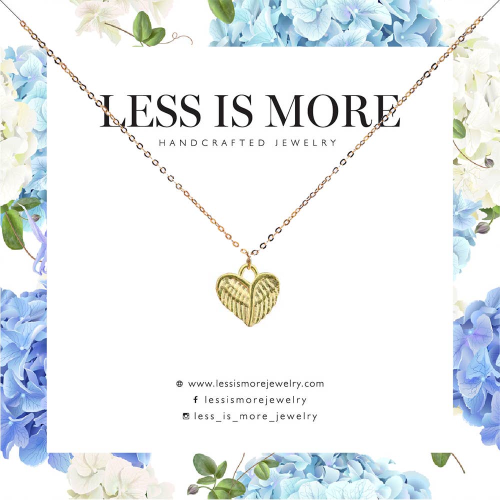 Wing Heart Necklace (Gold)
