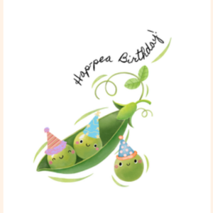 Hap-PEA Birthday Greeting Card
