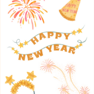 Happy New Year Greeting Card