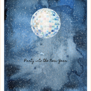 Party into the New Year Greeting Card
