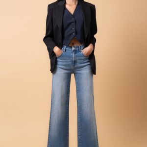 Wide Leg Stretch Jeans