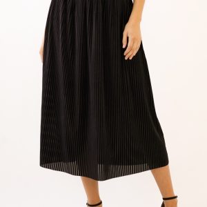 Velvet Pleated Skirt