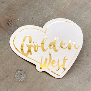 Golden West Metallic Sticker