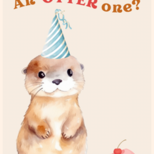 Birthday Otter Greeting Card