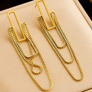 Geometric Chain Earrings
