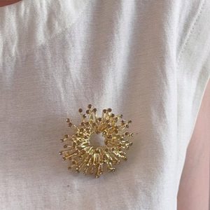 Rhinestone Flower Brooch
