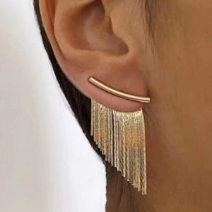 Metallic Tassel Earrings