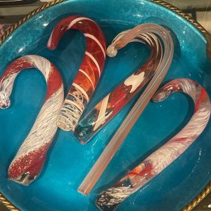 Hand blown Glass Candy Canes