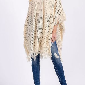 Fringe Knit Poncho