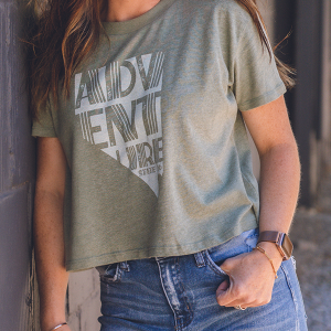 Women's Vintage Jersey Crop Tee - Adventure