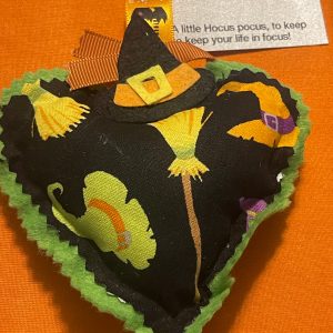 Handmade Cloth Heart- Boo!