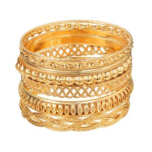 Gold Bangle Set