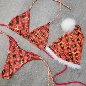 Plaid Red Bali Scrunch Bottoms