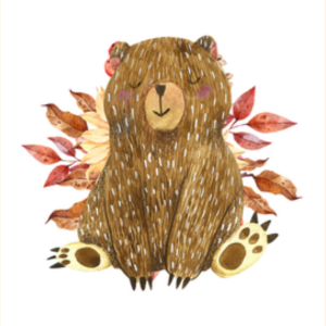 Fall Bear Greeting Card
