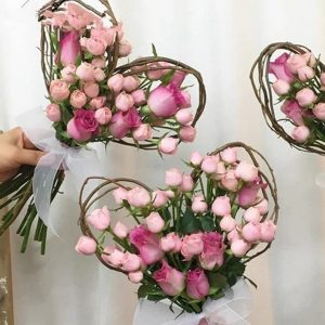 Dried Flower Heart Arrangements