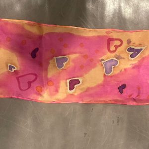 Hand Painted Heart Accessory Scarf