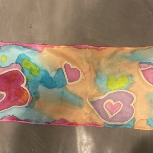 Hand painted Heart Accessory Scarf