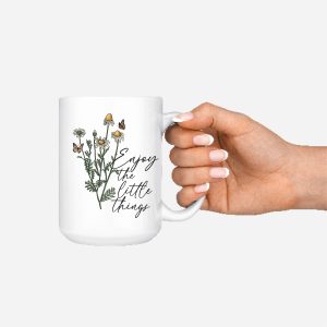 15oz Quote Mug Daisy Flower