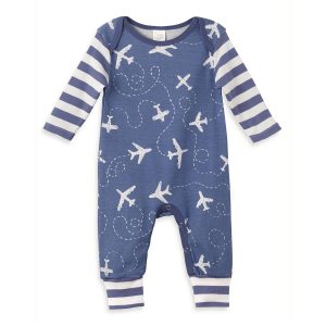 Baby Boy's Airplanes Cotton Romper: NB