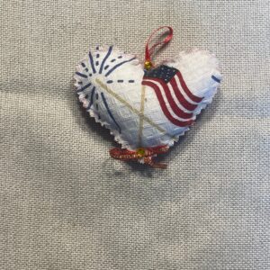 Cloth 4th of July Hearts - 2 in