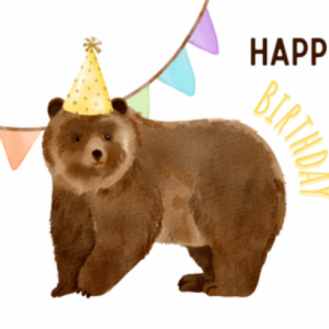 Birthday Bear Greeting Card