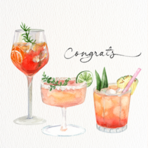 Celebration Cocktails Greeting Card