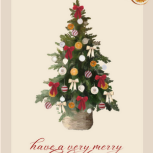 Citrus Christmas Tree Greeting Card