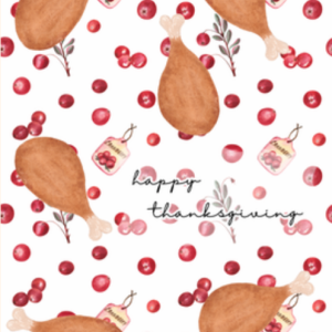 Cranberry Turkey Leg Greeting Card