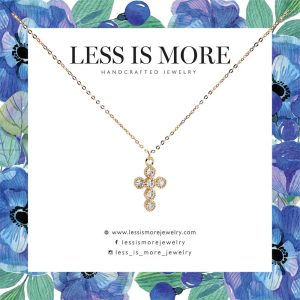 Diamond Cross Necklace (Gold)
