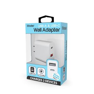USB C/A Wall Adapter - Boxed Peggable