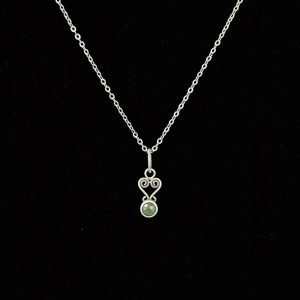 Green Tourmaline Sterling Silver Necklace