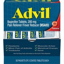 Advil Ibuprofen Tablets - Pain Relief & Fever - 50 Count